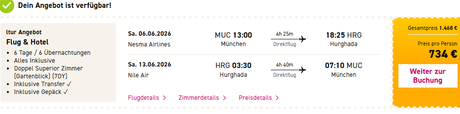 Ägypten Pauschalangebot