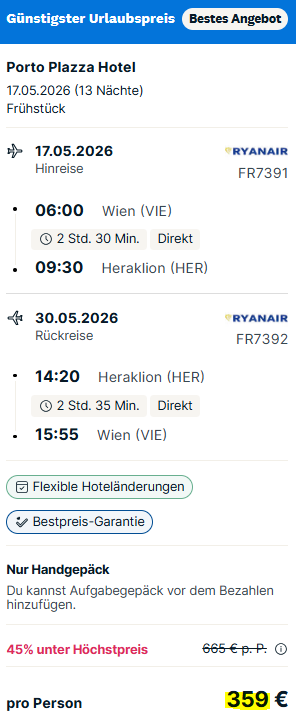 Kreta Pauschalangebot