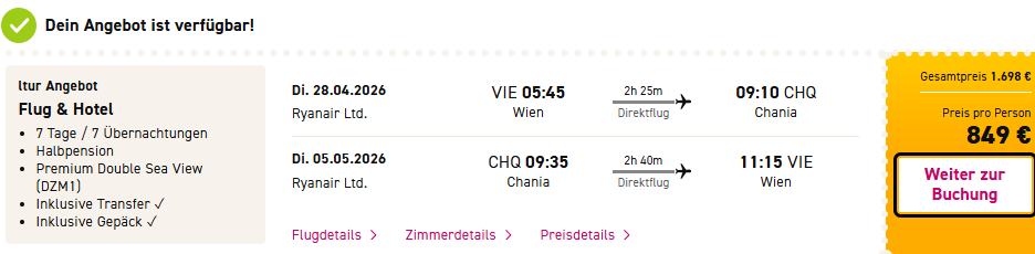 Kreta Pauschalangebot