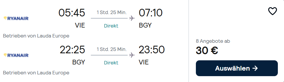 Mailand Flug Angebot