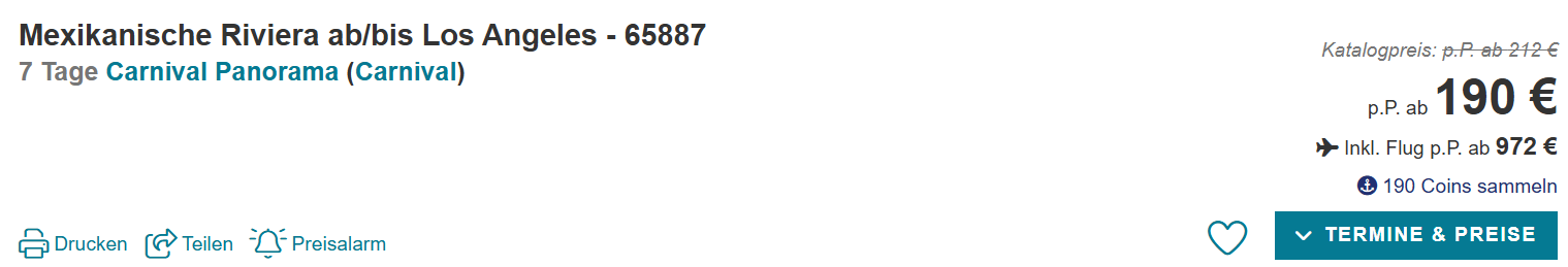 Mexiko Kreuzfahrt Angebot