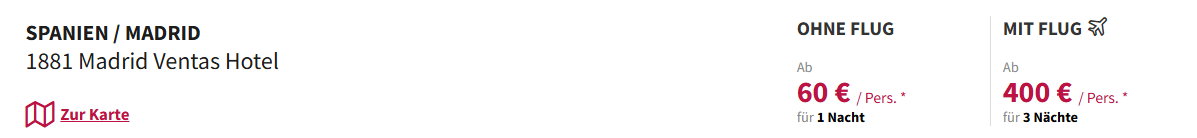 Madrid Hotel Angebot
