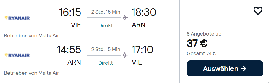 Stockholm Flug Angebot