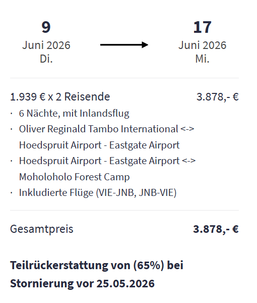 Südafrika Reise Angebot