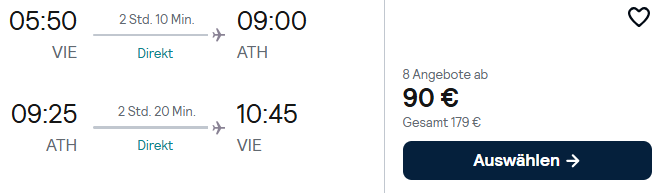 Athen Kombi Angebot