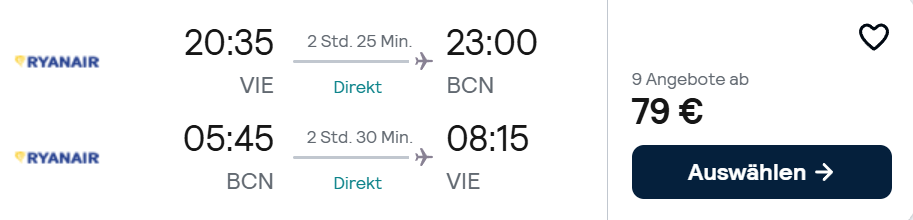 Barcelona Flug Angebot