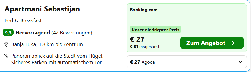 Bosnien Hotel Angebot