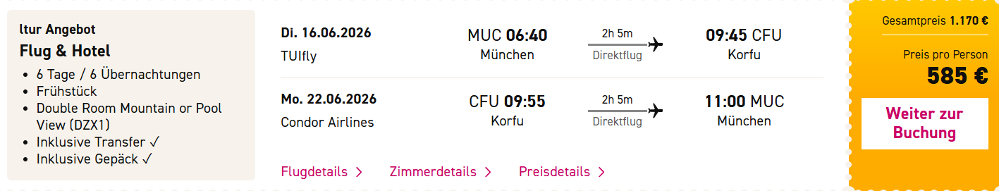 Korfu Reise Angebot