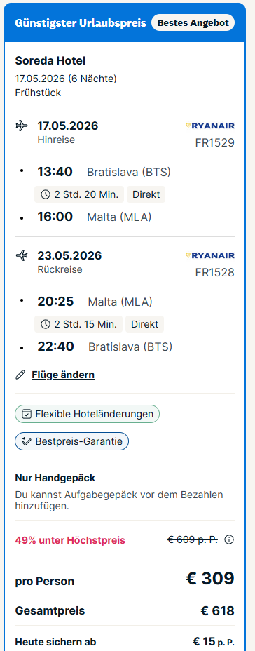 Malta Reise Angebot