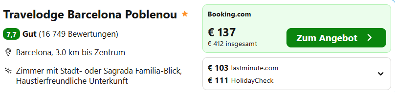 Barcelona Hotel Angebot