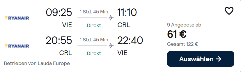 Brüssel Flug Angebot