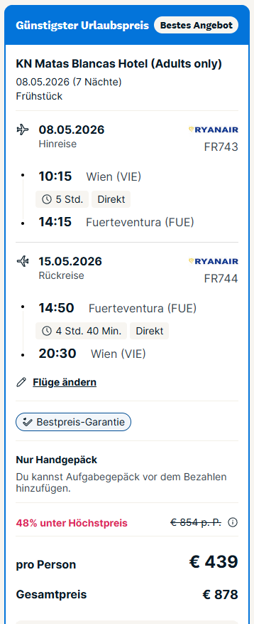 Fuerteventura Reise Angebot