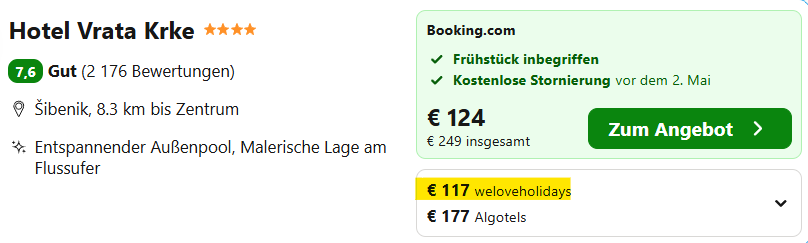 Kroatien Hotel Angebot