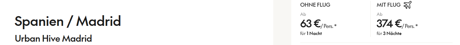 Madrid Reise Angebot