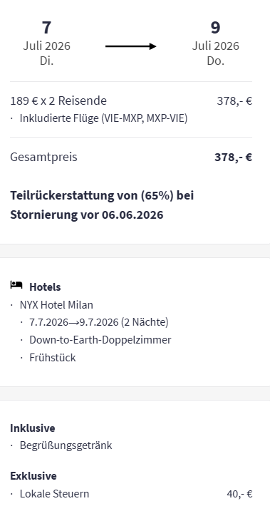 Mailand Reise Angebot