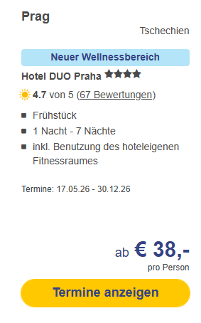 Prag Hotelangebot
