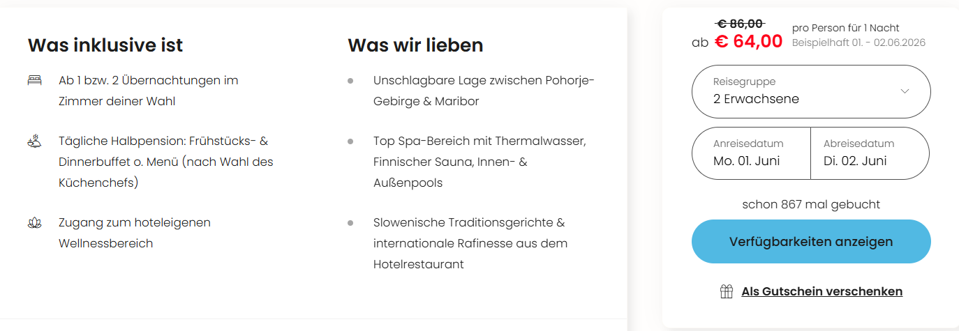 Slowenien Hotel Angebot