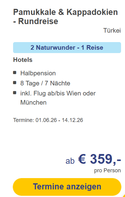 Türkei Rundreise Angebot