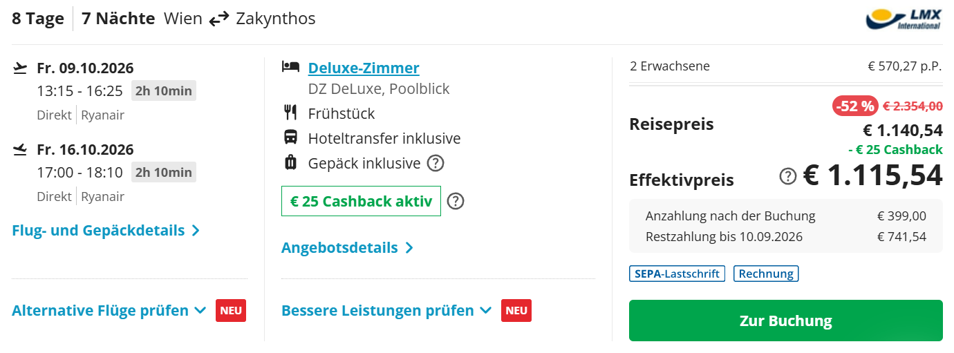 Zakynthos Reise Angebot