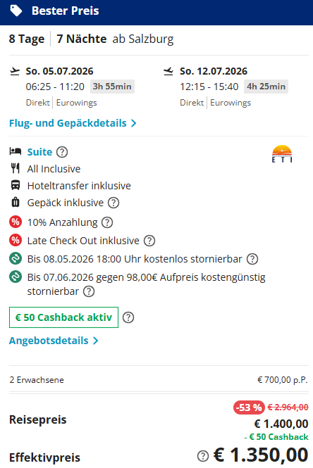 Ägypten Pauschalangebot