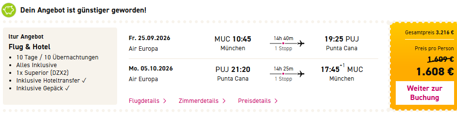 Dom Rep Pauschalangebot