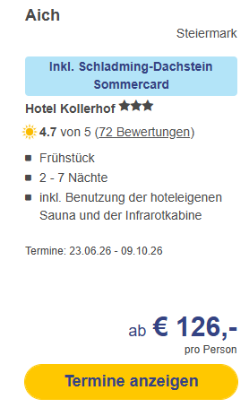 Österreich Hotelangebot