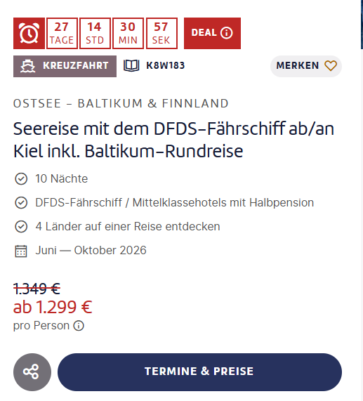Seereise Angebot
