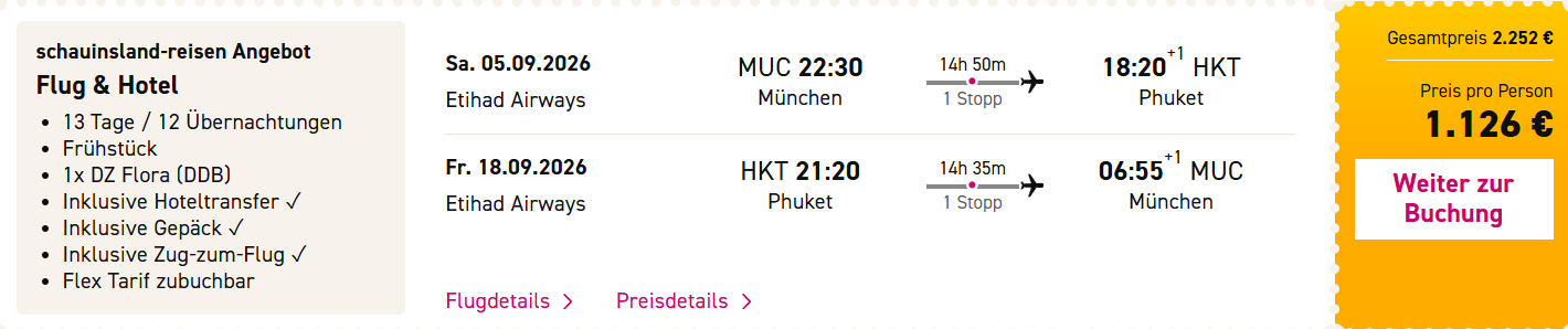 Thailand Reise Angebot