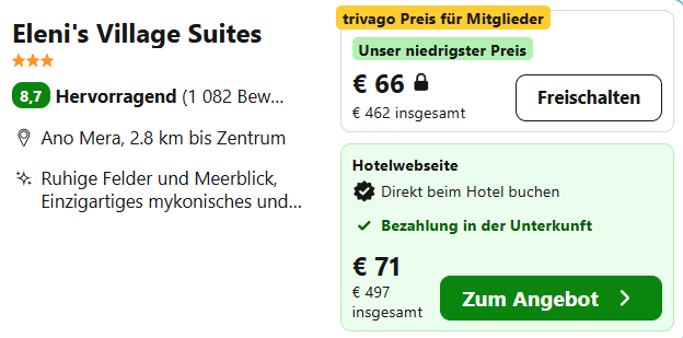 Mykonos Hotel Angebot